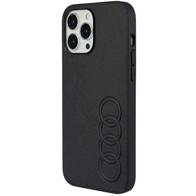 Чохол Audi Synthetic Leather для iPhone 13 Pro Max Black (AU-TPUPCIP13PM-TT/D1-BK)