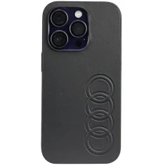 Чохол Audi Synthetic Leather для iPhone 14 Pro Black (AU-TPUPCIP14P-TT/D1-BK)