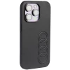 Чехол Audi Synthetic Leather для iPhone 14 Pro Black (AU-TPUPCIP14P-TT/D1-BK)