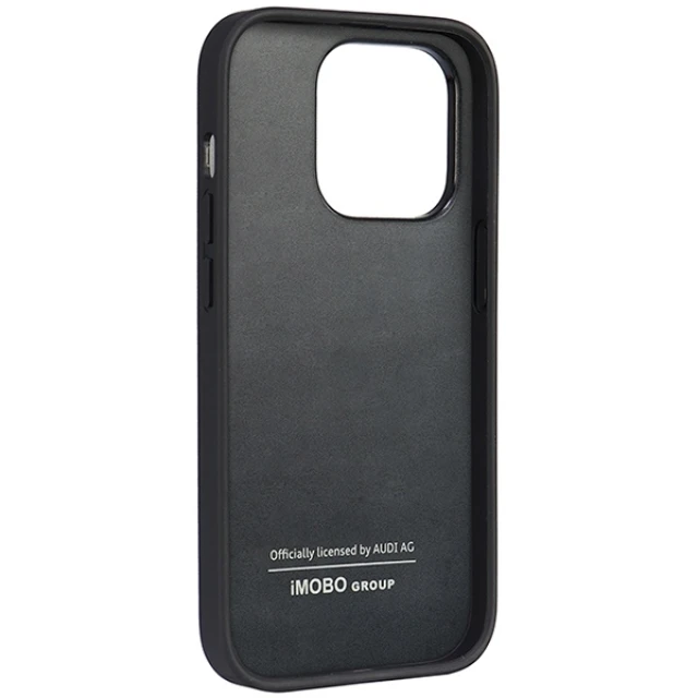 Чехол Audi Synthetic Leather для iPhone 14 Pro Black (AU-TPUPCIP14P-TT/D1-BK)