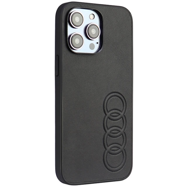 Чохол Audi Synthetic Leather для iPhone 14 Pro Max Black (AU-TPUPCIP14PM-TT/D1-BK)