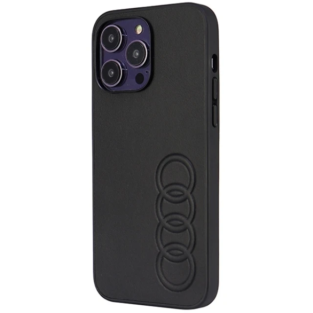 Чохол Audi Synthetic Leather для iPhone 14 Pro Max Black (AU-TPUPCIP14PM-TT/D1-BK)