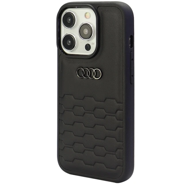 Чохол Audi GT Synthetic Leather для iPhone 15 Pro Black (AU-TPUPCIP15P-GT/D2-BK)