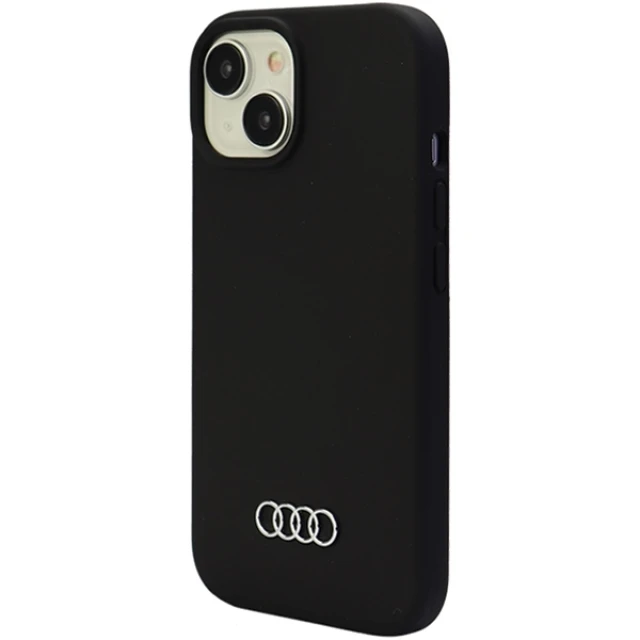 Чохол Audi Silicone Case для iPhone 15 Plus Black (AU-LSRIP15M-Q3/D1-BK)