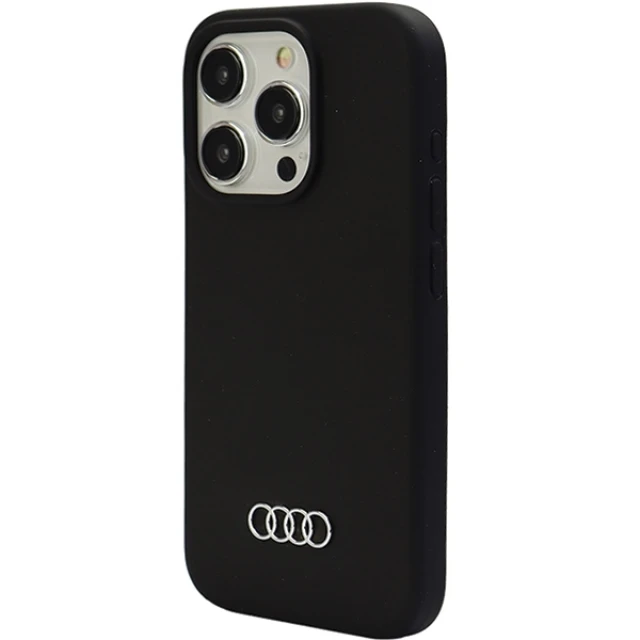 Чохол Audi Silicone Case для iPhone 15 Pro Max Black (AU-LSRIP15PM-Q3/D1-BK)