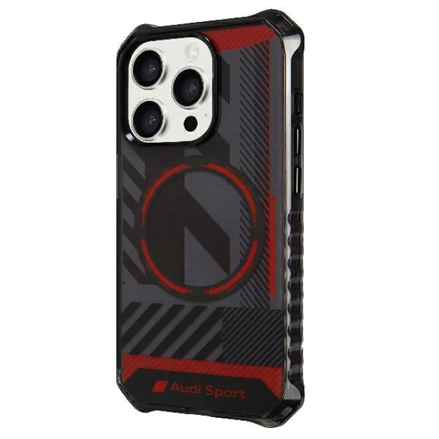 Чохол Audi IML Sport для iPhone 15 Pro Black with MagSafe (AU-IMLMIP15P-RSQ/D2-BK)