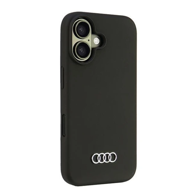 Чохол Audi Silicone Case для iPhone 16 Black (AU-LSRIP16-Q3/D1-BK)