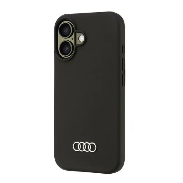 Чохол Audi Silicone Case для iPhone 16 Black (AU-LSRIP16-Q3/D1-BK)