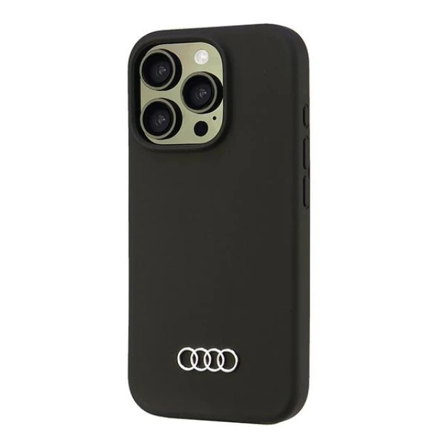 Чехол Audi Silicone Case для iPhone 16 Pro Black (AU-LSRIP16P-Q3/D1-BK)
