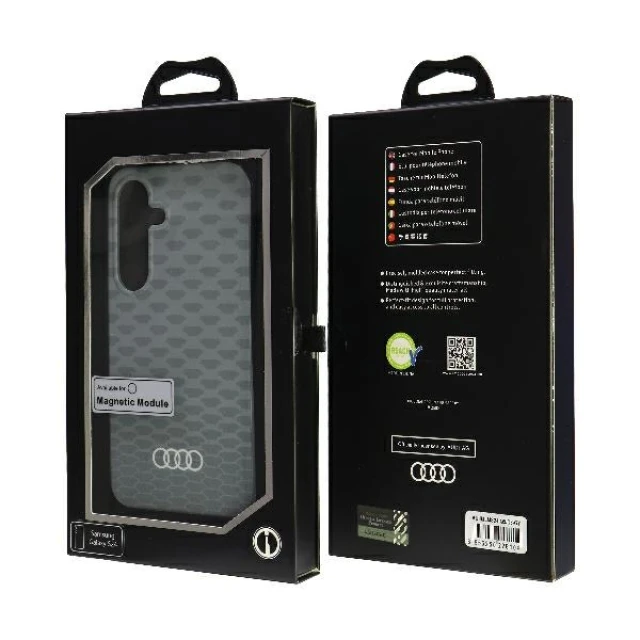 Чохол Audi IML Pattern для Samsung Galaxy S24 (S921) Grey with MagSafe (AU-IMLMS24-Q5/D3-GY)
