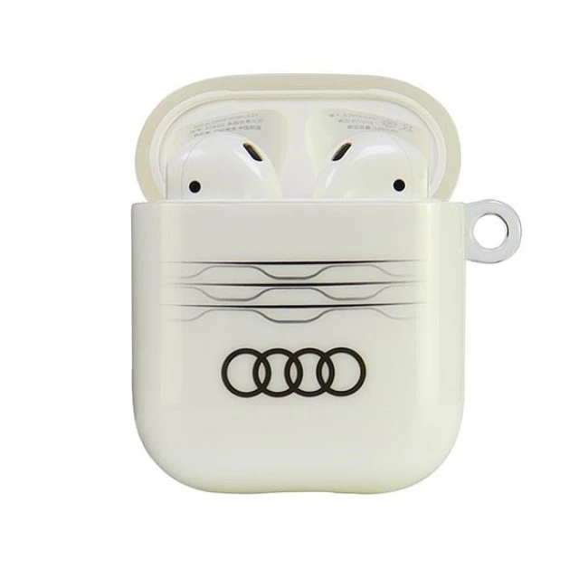 Чохол для навушників Audi IML Geometric Pattern для AirPods White (AU-IMLAP-A6/D3-WE)