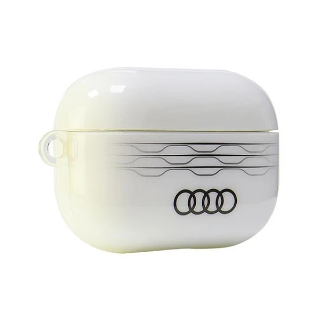 Чохол для навушників Audi IML Geometric Pattern для AirPods Pro 2 White (AU-IMLAPP2-A6/D3-WE)