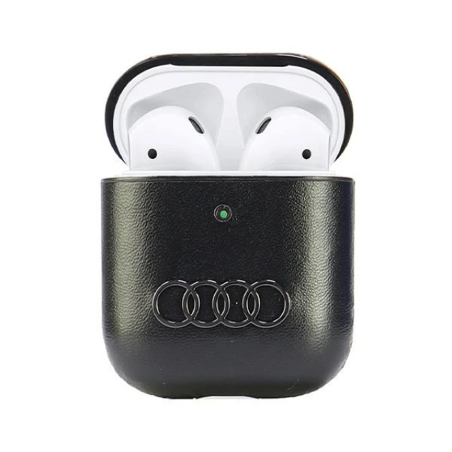 Чохол для навушників Audi Leather Big Logo для AirPods Black (AU-AP-GT/D3-BK)