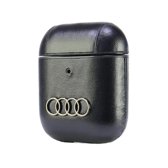 Чохол для навушників Audi Leather Big Logo для AirPods Black (AU-AP-GT/D3-BK)
