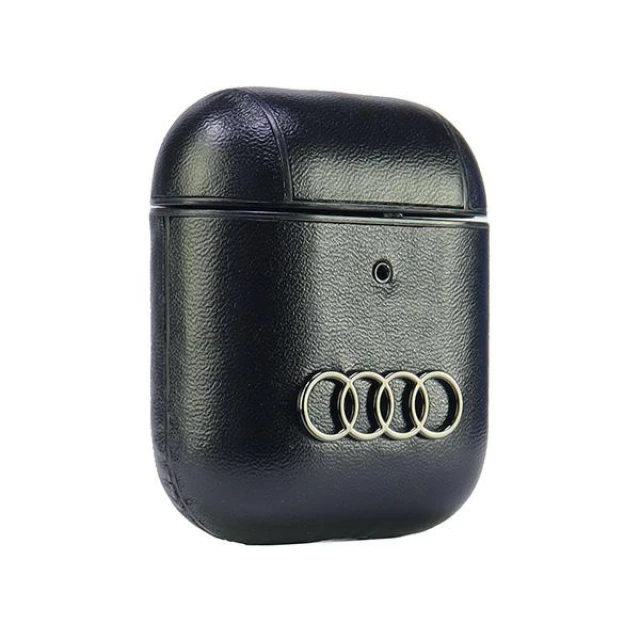 Чохол для навушників Audi Leather Big Logo для AirPods Black (AU-AP-GT/D3-BK)