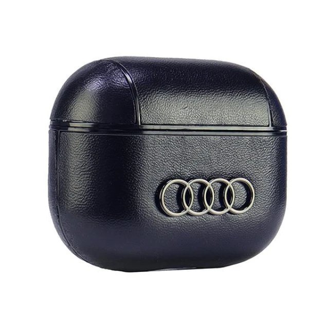 Чохол для навушників Audi Leather Big Logo для AirPods 3 Black (AU-AP3-GT/D3-BK)