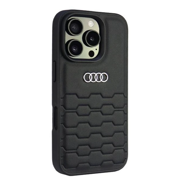Чохол Audi GT Synthetic Leather для iPhone 16 Pro Black (AU-TPUPCIP16P-GT/D2-BK)