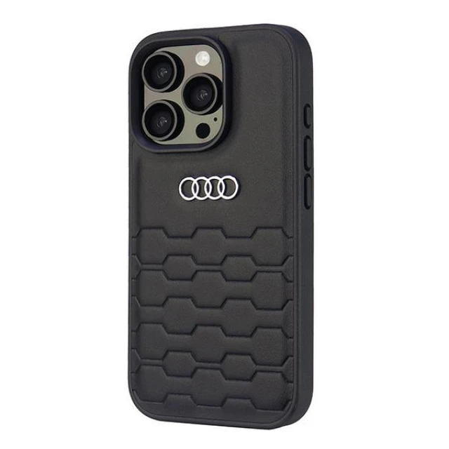 Чохол Audi GT Synthetic Leather для iPhone 16 Pro Black (AU-TPUPCIP16P-GT/D2-BK)