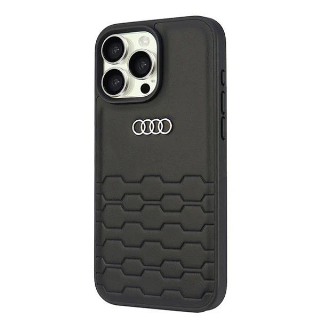 Чохол Audi GT Synthetic Leather для iPhone 16 Pro Max Black (AU-TPUPCIP16PM-GT/D2-BK)
