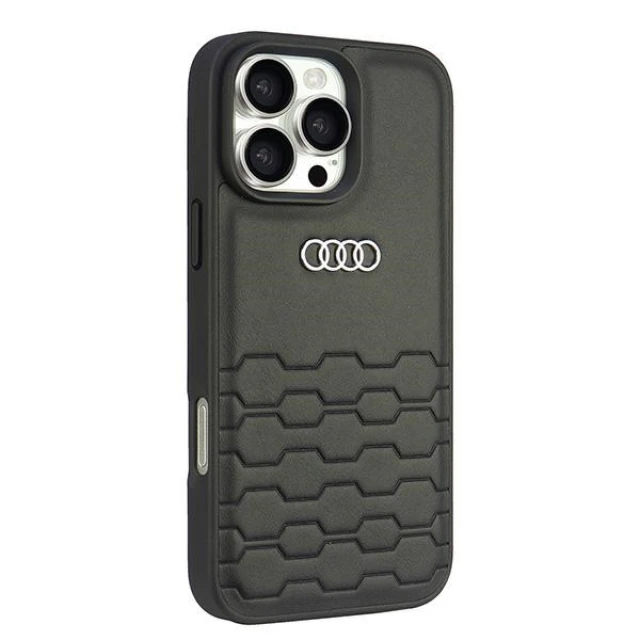 Чохол Audi GT Synthetic Leather для iPhone 16 Pro Max Black (AU-TPUPCIP16PM-GT/D2-BK)