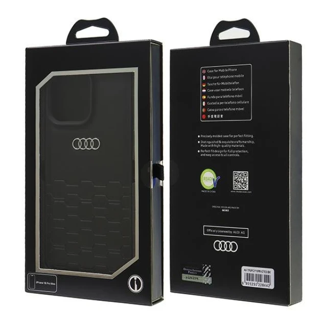 Чохол Audi GT Synthetic Leather для iPhone 16 Pro Max Black (AU-TPUPCIP16PM-GT/D2-BK)