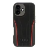 Чохол Audi Genuine Leather для iPhone 16 Black Red with MagSafe (AU-TPUPCMIP16-R8/D3-RD)
