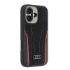 Чохол Audi Genuine Leather для iPhone 16 Black Red with MagSafe (AU-TPUPCMIP16-R8/D3-RD)
