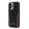 Чохол Audi Genuine Leather для iPhone 16 Black Red with MagSafe (AU-TPUPCMIP16-R8/D3-RD)