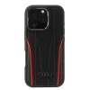 Чехол Audi Genuine Leather для iPhone 16 Pro Black Red with MagSafe (AU-TPUPCMIP16P-R8/D3-RD)