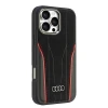 Чохол Audi Genuine Leather для iPhone 16 Pro Max Black Red with MagSafe (AU-TPUPCMIP16PM-R8/D3-RD)