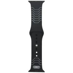 Ремешок Audi Geometric Pattern Silicone Watch Strap для Apple Watch 42 (10 series) | 41 | 40 | 38 mm Black (AU-SR-AW40-42-GT/D3-BK)