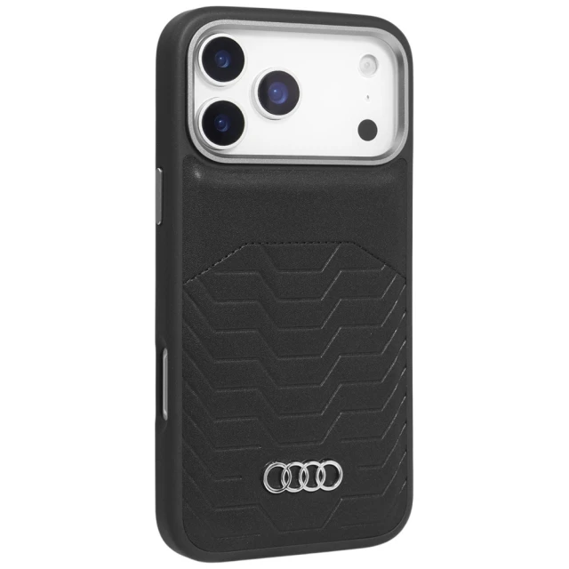 Чохол Audi GT Synthetic Leather для iPhone 17 Pro Black with MagSafe (AU-TPUPCMIP17P-GT/D3-BK)