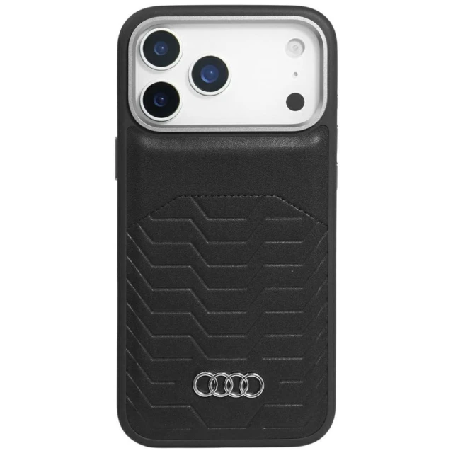 Чохол Audi GT Synthetic Leather для iPhone 17 Pro Black with MagSafe (AU-TPUPCMIP17P-GT/D3-BK)