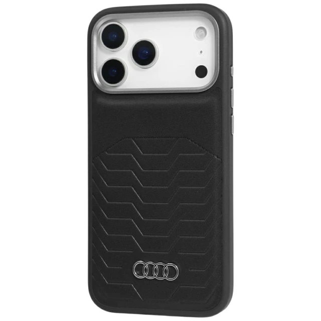 Чохол Audi GT Synthetic Leather для iPhone 17 Pro Black with MagSafe (AU-TPUPCMIP17P-GT/D3-BK)