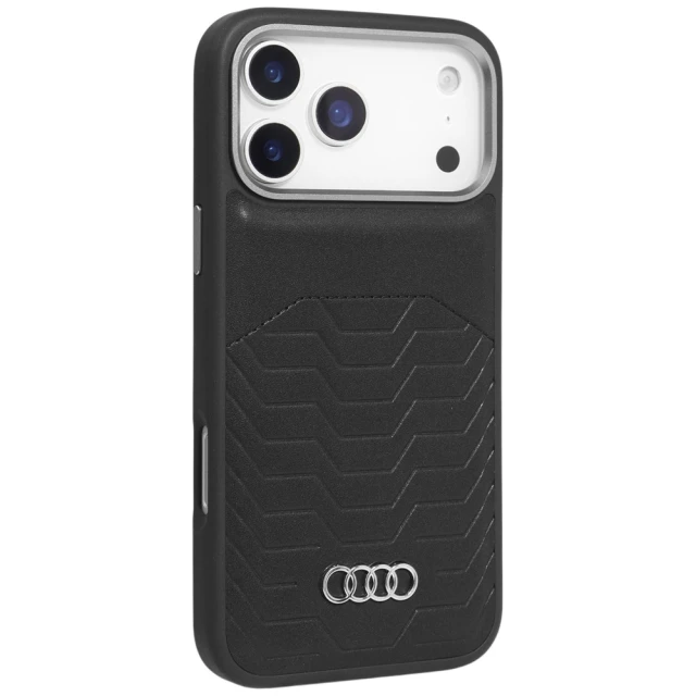 Чохол Audi GT Synthetic Leather для iPhone 17 Pro Max Black with MagSafe (AU-TPUPCMIP17PM-GT/D3-BK)