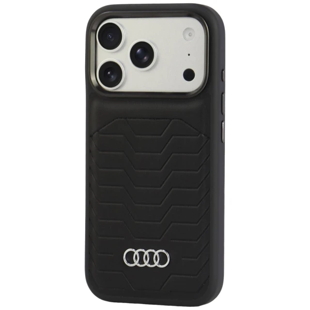 Чохол Audi GT Synthetic Leather для iPhone 18 Pro | 17 Pro Black (AU-TPUPCMIP18P-GT/D3-BK)