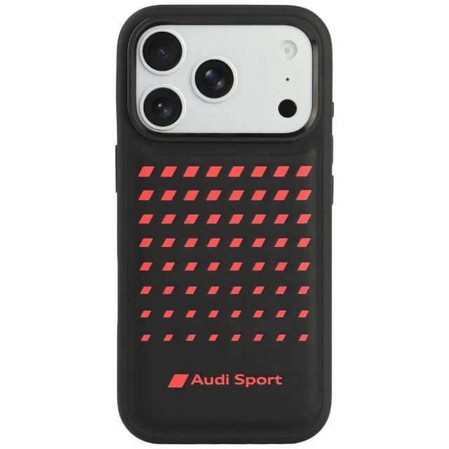 Чохол Audi Sport Synthetic Leather для iPhone 18 Pro | 17 Pro Black (AUS-TPUPCMIP18P-A3/D3-BK)