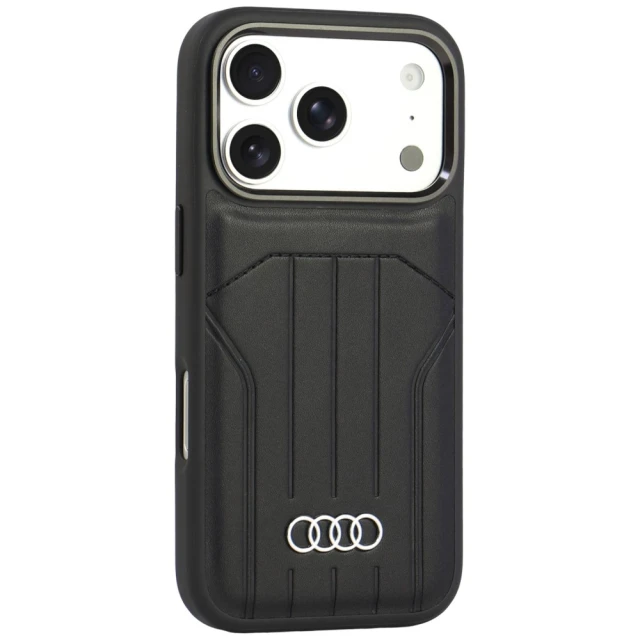 Чехол Audi Synthetic Leather Case для iPhone 18 Pro | 17 Pro Black (AU-TPUPCMIP18P-Q5/D1-BK)