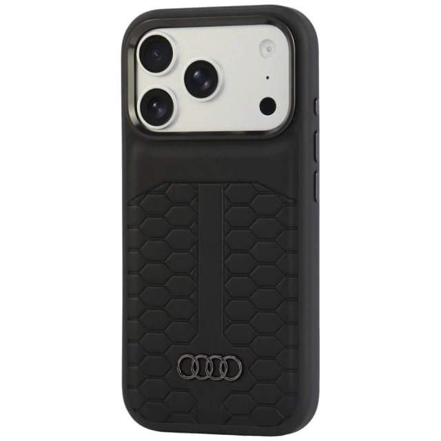 Чехол Audi Leather Case для iPhone 18 Pro | 17 Pro Black (AU-TPUPCMIP18P-A3/D2-BK)
