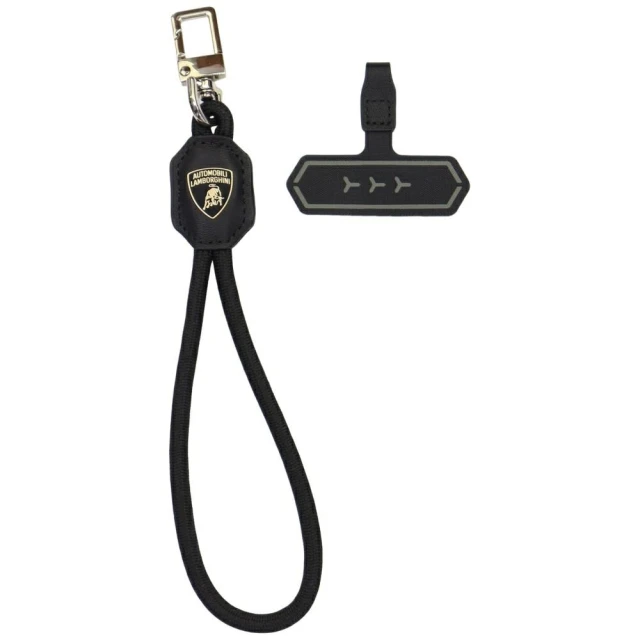 Універсальний шнурок Lamborghini Urus D1 Handstrap Black (LB-HSL6-UR/D1-BK)