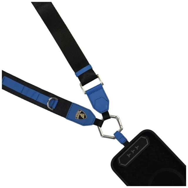 Універсальний ремінець Lamborghini D1 Crossbody Webbing Strap Blue (LB-CBLWSGL-TE/D1-BE)