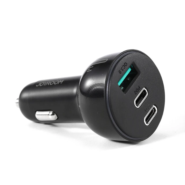 Автомобільний зарядний пристрій Joyroom Quick Charge 2xUSB-C/USB-A 70W Black (JR-CL26)