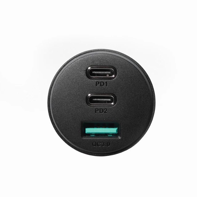 Автомобільний зарядний пристрій Joyroom Quick Charge 2xUSB-C/USB-A 70W Black (JR-CL26)
