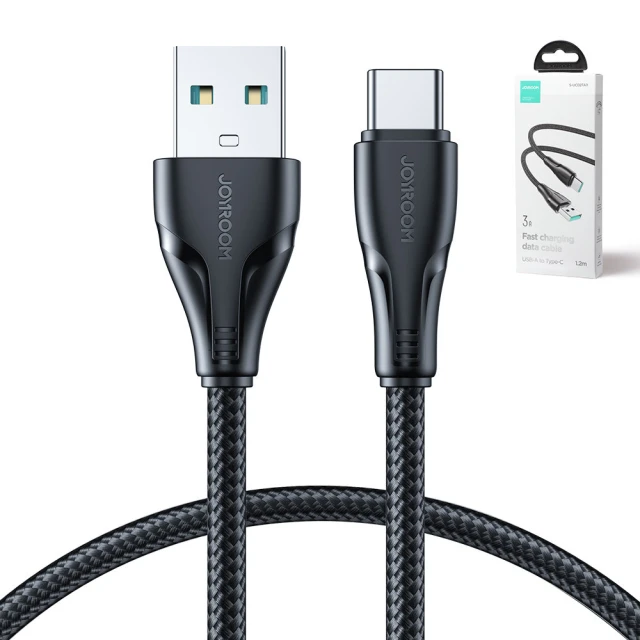 Кабель Joyroom Surpass Series Fast Charging USB-A to USB-C 1.2m Black (S-UC027A11B)