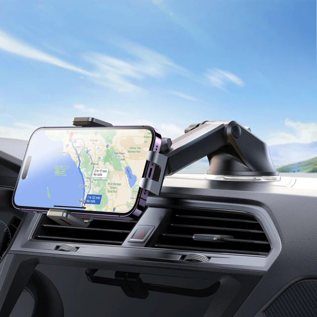 Автотримач з функцією бездротової зарядки Joyroom Electric Dashboard Mount 15W Black (JR-ZS219)