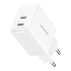 Мережевий зарядний пристрій Joyroom PD/QC 20W 2xUSB-C White (JR-TCF12)