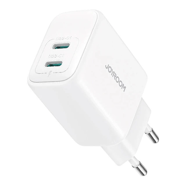 Мережевий зарядний пристрій Joyroom PD/QC 20W 2xUSB-C White (JR-TCF12)