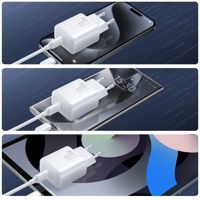 Зарядний пристрій Joyroom JR-TCF20 мережевий USB-C PD 20W білий (JR-TCF20_W)