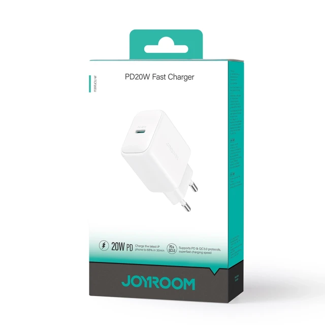 Зарядний пристрій Joyroom JR-TCF20 мережевий USB-C PD 20W білий (JR-TCF20_W)