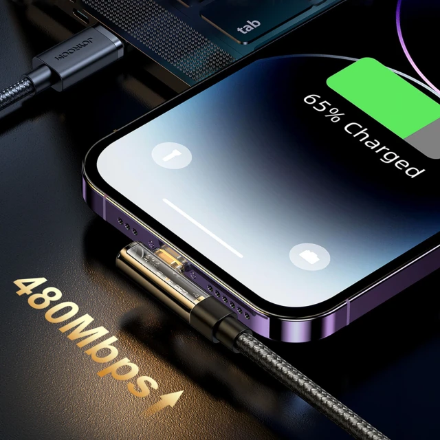 Кабель Joyroom Angled Fast Charging USB-A to Lightning 1.2m Black (S-UL012A6)